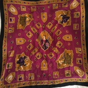 Rare English Eccentrics Scarf 42” by 42”